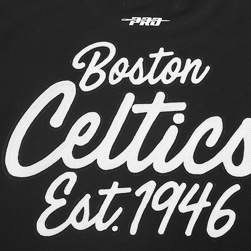 Men's Pro Standard Black Boston Celtics Paint the City Drop Shoulder Sweatshirt