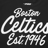 Men's Pro Standard Black Boston Celtics Paint the City Drop Shoulder Sweatshirt