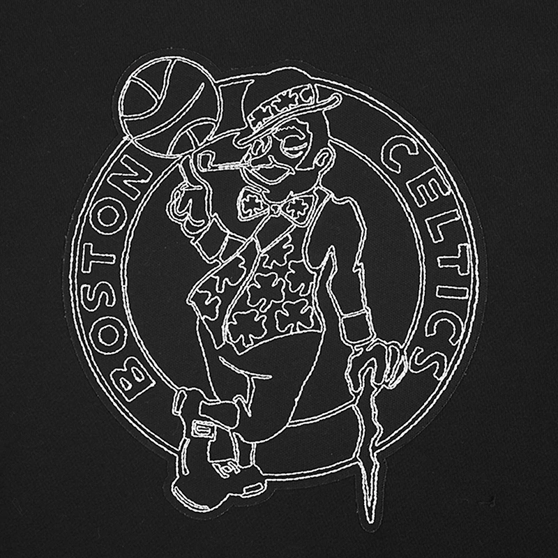 Men's Pro Standard Black Boston Celtics Paint the City Drop Shoulder Sweatshirt