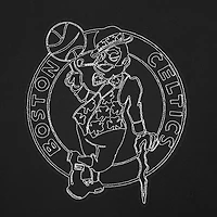 Men's Pro Standard Black Boston Celtics Paint the City Drop Shoulder Sweatshirt