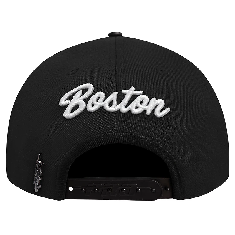 Men's Pro Standard Black Boston Celtics Paint the City Pinch Front Snapback Hat