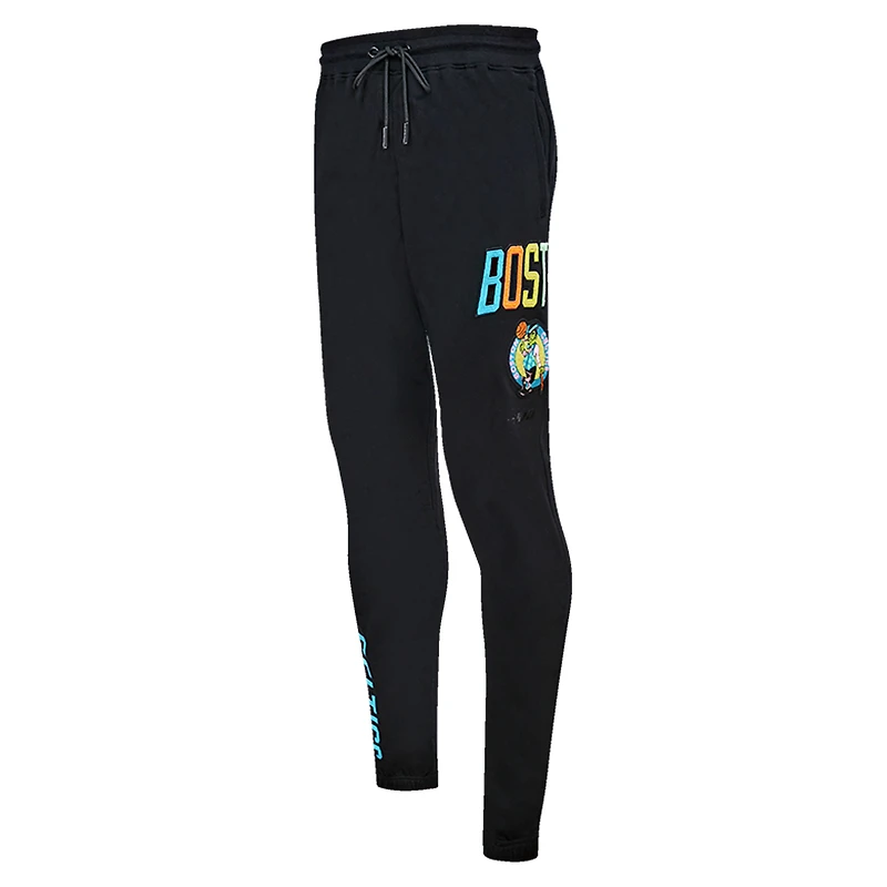 Men's Pro Standard Black Boston Celtics Washed Neon Sweatpants