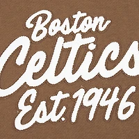 Men's Pro Standard Brown Boston Celtics Paint the City Drop Shoulder Pullover Hoodie