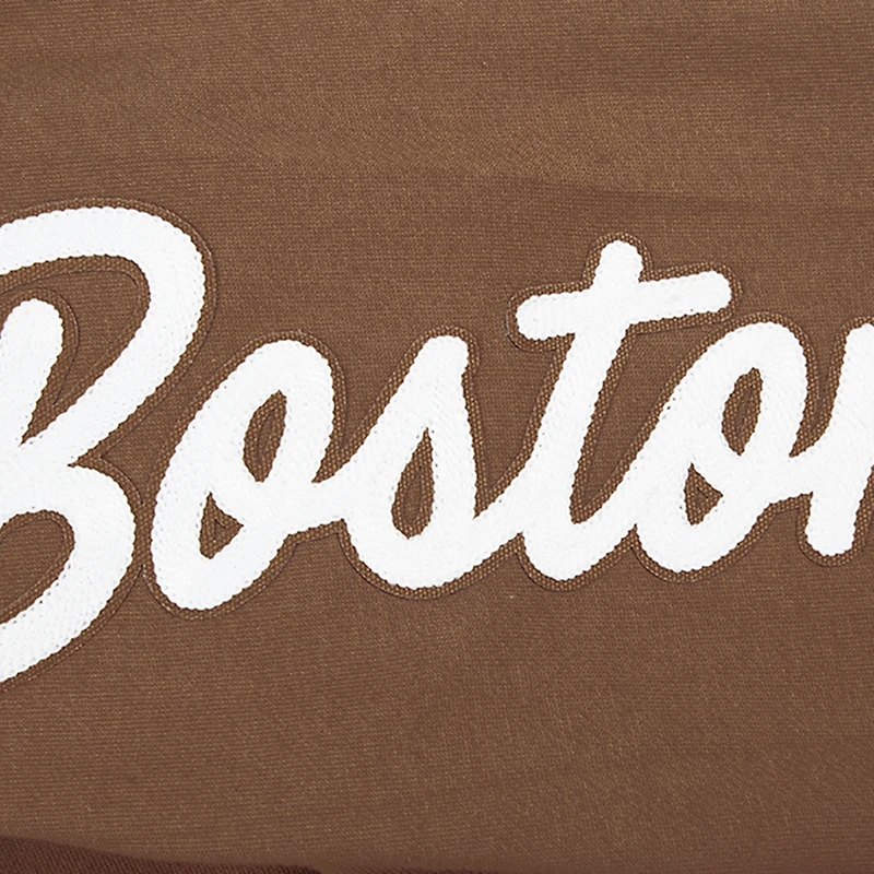 Men's Pro Standard Brown Boston Celtics Paint the City Drop Shoulder Pullover Hoodie