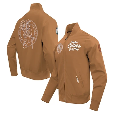 Veste zippée Boston Celtics Paint The City marron Pro Standard pour homme
