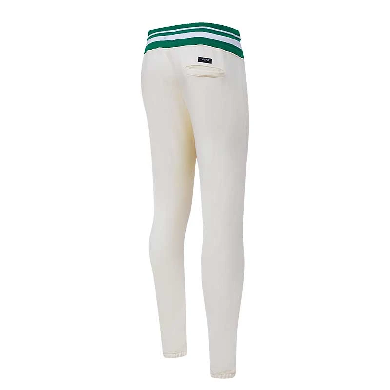 Pantalon de survêtement en polaire rétro classique Boston Celtics couleur crème, modèle Pro Standard pour homme