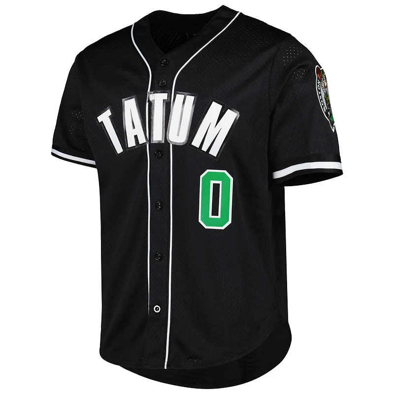 Chemise boutonnée de baseball pour homme Pro Standard Jayson Tatum noir Boston Celtics Capsule Player