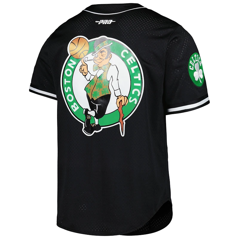 Chemise boutonnée de baseball pour homme Pro Standard Jayson Tatum noir Boston Celtics Capsule Player