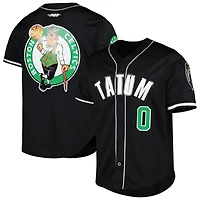 Chemise boutonnée de baseball pour homme Pro Standard Jayson Tatum noir Boston Celtics Capsule Player