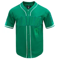 Men's Pro Standard Jayson Tatum Kelly Green Boston Celtics Triple Tonal Mesh Button-Up Top