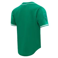 Haut boutonné en maille triple ton sur Pro Standard Jayson Tatum Kelly vert Boston Celtics pour hommes
