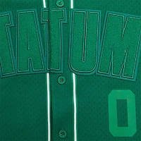 Haut boutonné en maille triple ton sur Pro Standard Jayson Tatum Kelly vert Boston Celtics pour hommes