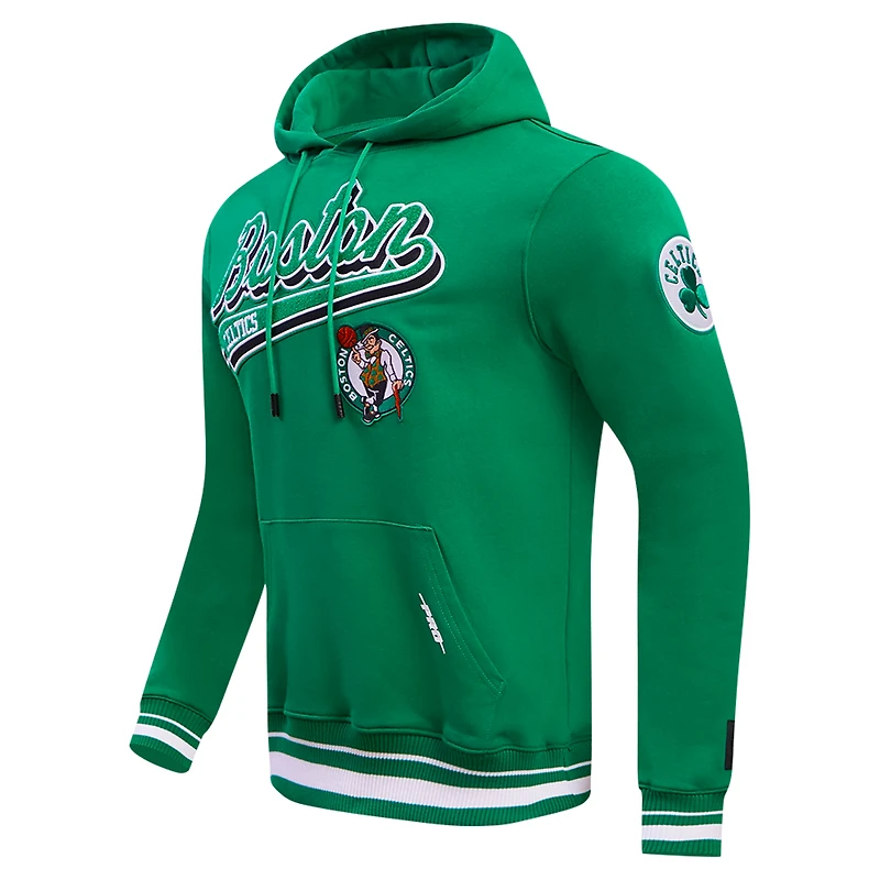 Men's Pro Standard Kelly Green Boston Celtics Script Tail Pullover Hoodie