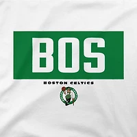 T-shirt blanc Stadium Essentials pour homme avec barre transversale des Boston Celtics