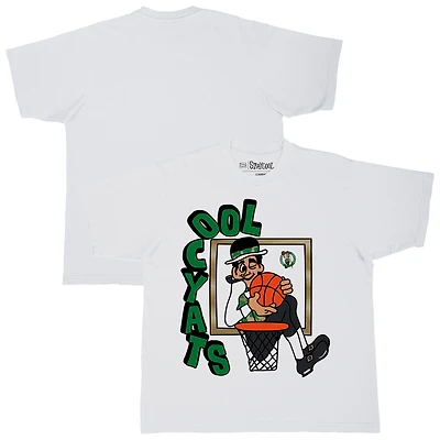 T-shirt oversize blanc Stadium Essentials pour homme, motif mascotte Boston Celtics NBA x Staycool