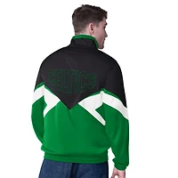 Veste de survêtement entièrement zippée Boston Celtics Rush Applique Starter noire/verte Kelly pour homme