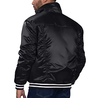 Men's Starter x Levi's Black Boston Celtics Silver Label Trucker Satin Full-Snap Jacket