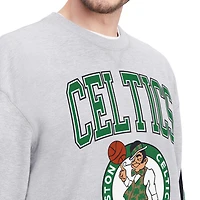Sweat-shirt à col rond Tommy Jeans gris chiné Boston Celtics Hayes pour hommes