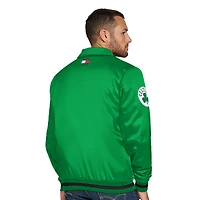 Men's Tommy Jeans Kelly Green Boston Celtics Jacob Chain Stitch Applique Full-Snap Varsity Jacket