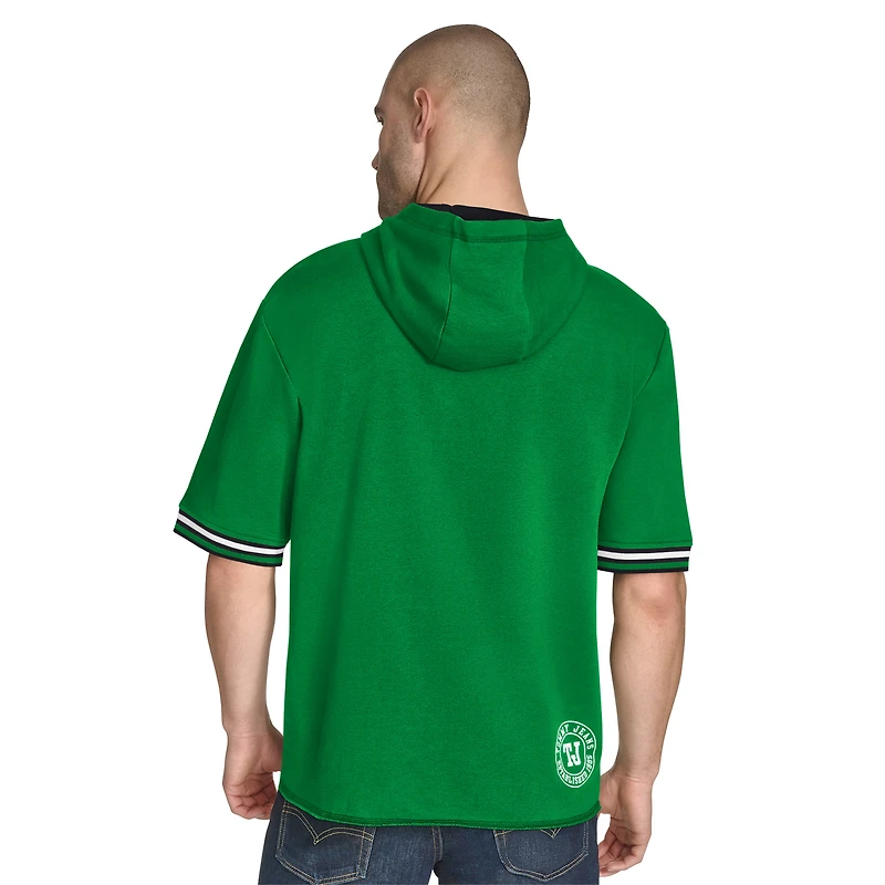 Sweat à capuche manches courtes Paul French Terry vert Kelly de Tommy Jeans pour homme Boston Celtics