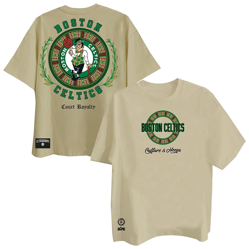 T-shirt premium kaki Two Hype pour homme, collection mondiale des Boston Celtics