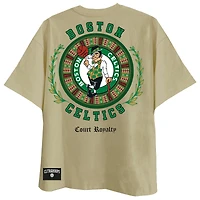 T-shirt premium kaki Two Hype pour homme, collection mondiale des Boston Celtics