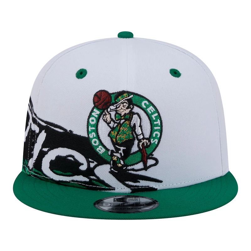 New Era  White/Kelly Green Boston Celtics Swept 9FIFTY Snapback Hat
