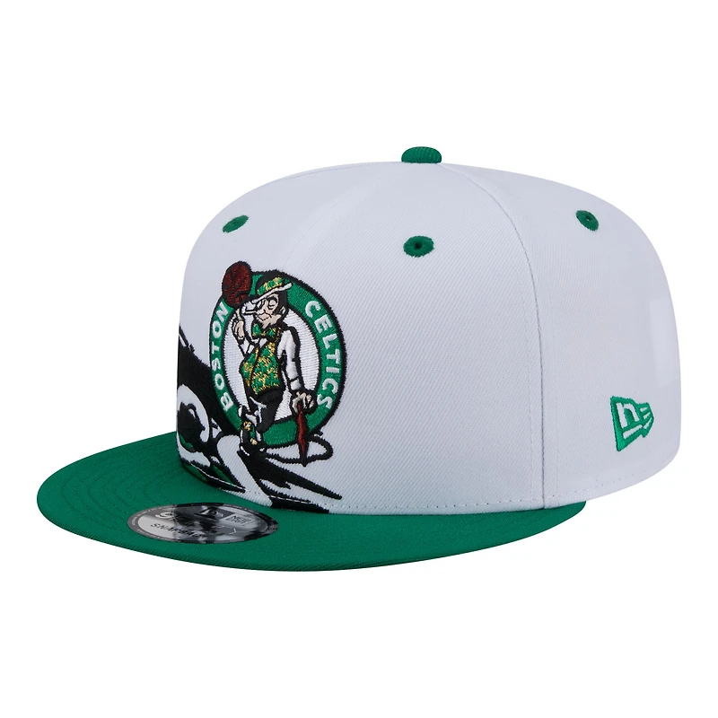 Casquette New Era blanche/vert Kelly Boston Celtics Swept 9FIFTY Snapback