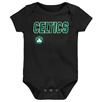 Newborn Outerstuff Boston Celtics Three-Pack Littlest Player Bodysuit Set