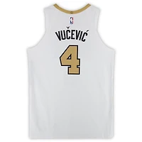 Nikola Vučević Boston Celtics Game-Used #4 White City Jersey vs. Philadelphia 76ers on March 1, 2026 - Size 54+4