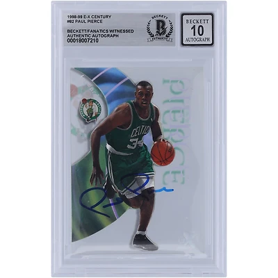 Paul Pierce Boston Celtics Autographed 1998-99 Topps E-X Century #82 Beckett Fanatics Witnessed Authenticated 10 Rookie Card
