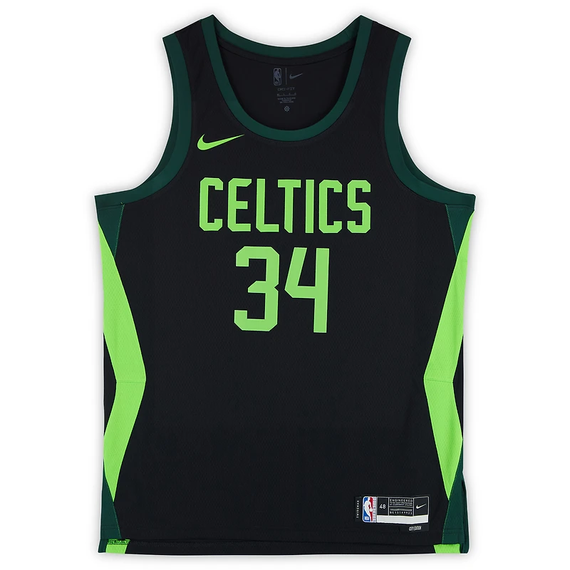 Maillot Swingman Nike City Edition 2024-25 noir dédicacé par Paul Pierce des Boston Celtics