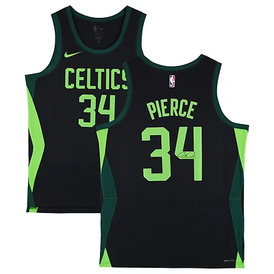 Maillot Swingman Nike City Edition 2024-25 noir dédicacé par Paul Pierce des Boston Celtics