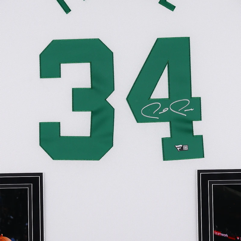 Paul Pierce Boston Celtics Autographed Deluxe Framed Mitchell & Ness 2007-08 White Authentic Jersey