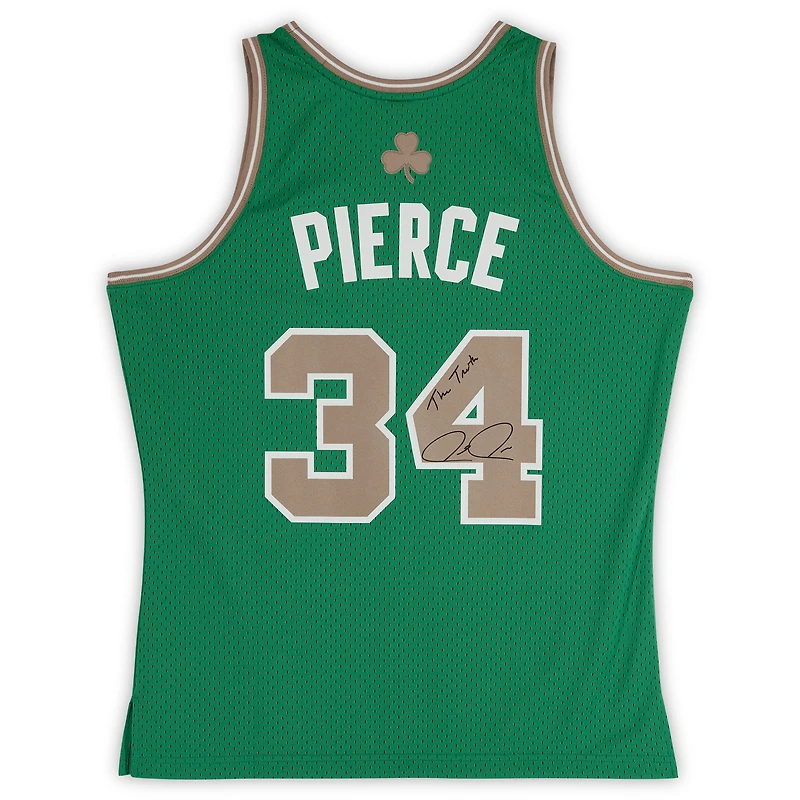 Paul Pierce Boston Celtics Autographed Mitchell & Ness Kelly Green/Gold 2007-08 Replica Jersey with "The Truth" Inscription