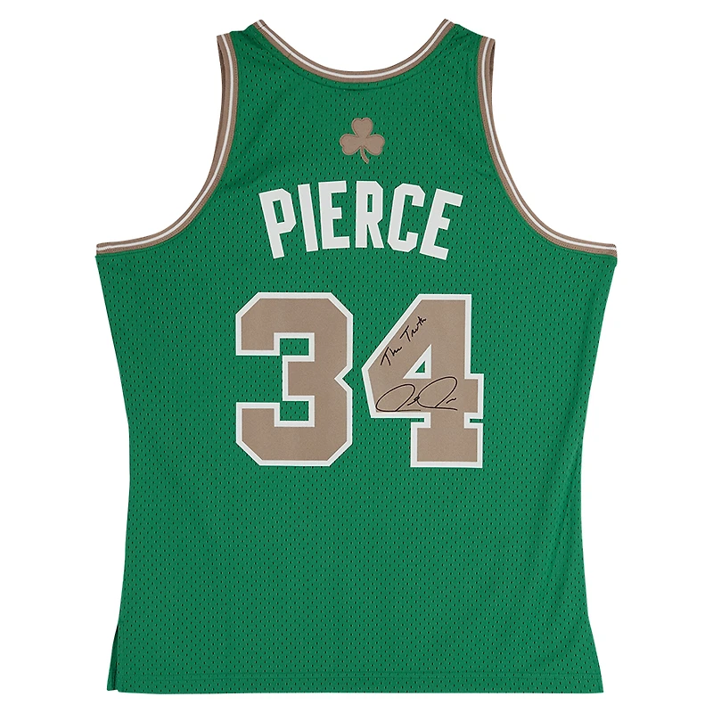 Paul Pierce Boston Celtics Autographed Mitchell & Ness Kelly Green/Gold 2007-08 Replica Jersey with "The Truth" Inscription