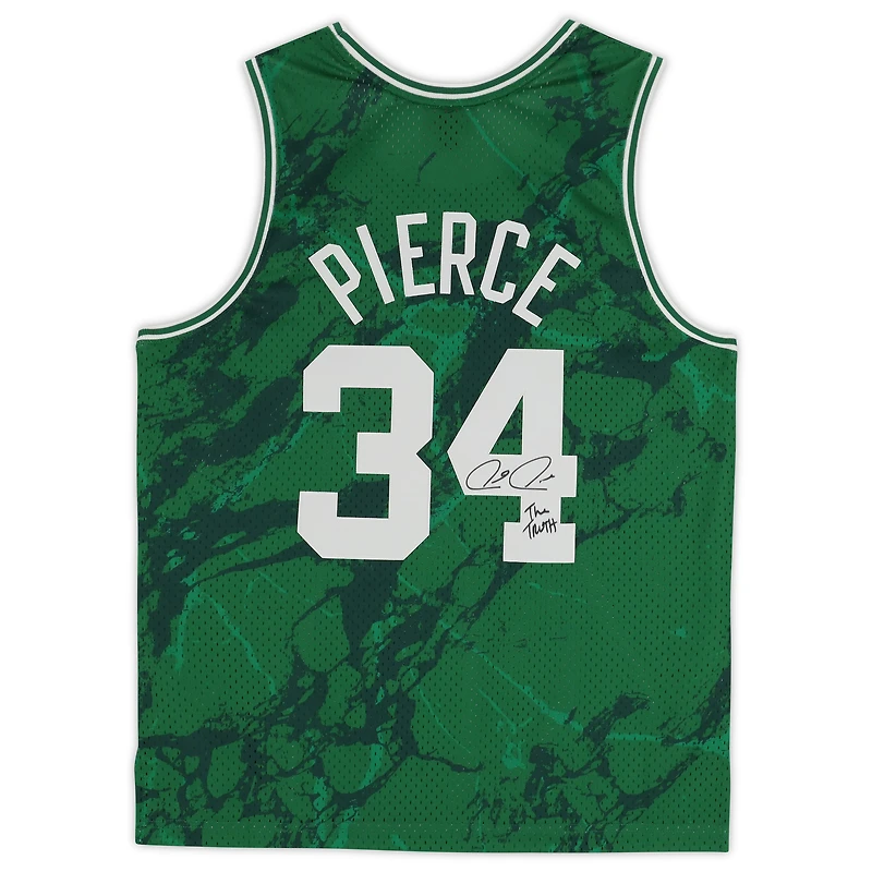 Paul Pierce Boston Celtics Autographed Mitchell & Ness Kelly Green 2007-08 Marble Swingman Jersey with "The Truth" Inscription