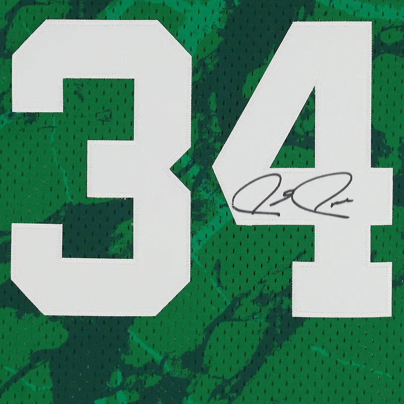 Maillot Swingman autographié par Paul Pierce Boston Celtics Mitchell & Ness Kelly Green 2007-08 Marble