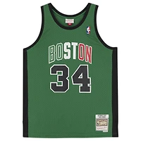Maillot réplique Mitchell & Ness alternatif rouge et blanc autographié de Paul Pierce, Boston Celtics