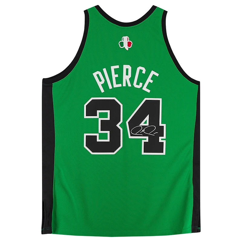 Maillot authentique autographié Mitchell & Ness 2007-08 des Boston Celtics par Paul Pierce Green