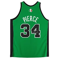 Maillot authentique autographié Mitchell & Ness 2007-08 des Boston Celtics par Paul Pierce Green