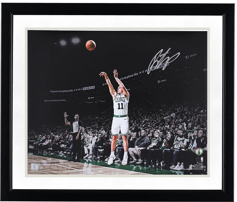 Photo de tir autographiée de Payton Pritchard (Boston Celtics) - 40 x 50 cm