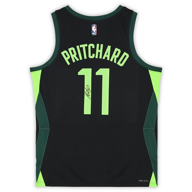 Payton Pritchard Boston Celtics Autographed Black Nike 2024-25 City Edition Swingman Jersey 