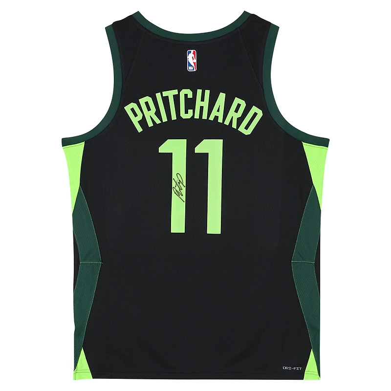 Payton Pritchard Boston Celtics Autographed Black Nike 2024-25 City Edition Swingman Jersey 