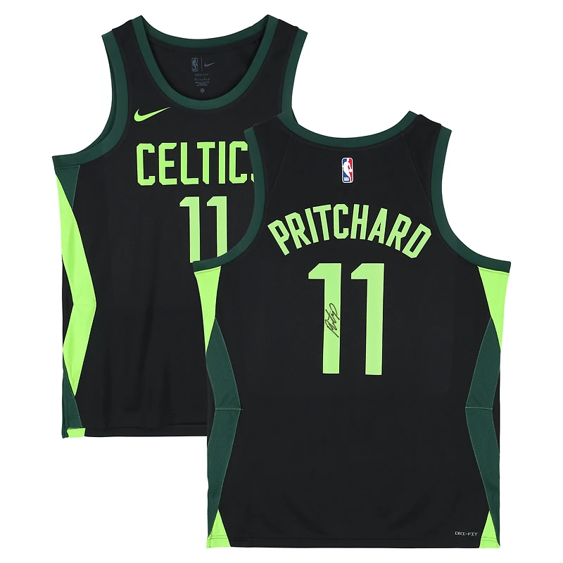 Payton Pritchard Boston Celtics Autographed Black Nike 2024-25 City Edition Swingman Jersey 