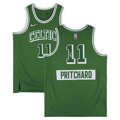 Maillot Swingman Nike City Edition 2021 vert Kelly, autographié par Payton Pritchard (Boston Celtics)
