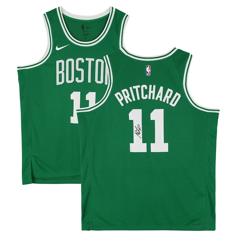 Maillot Swingman Nike Icon Edition dédicacé par Payton Pritchard des Boston Celtics par Kelly Green