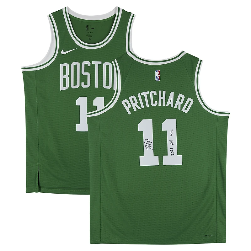 Payton Pritchard Boston Celtics Autographed Kelly Green Nike Icon Swingman Jersey with "2025 6th Man" Inscription