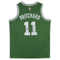 Maillot Nike Icon Swingman vert Kelly autographié par Payton Pritchard des Boston Celtics avec inscription « 6e homme 2025 ».