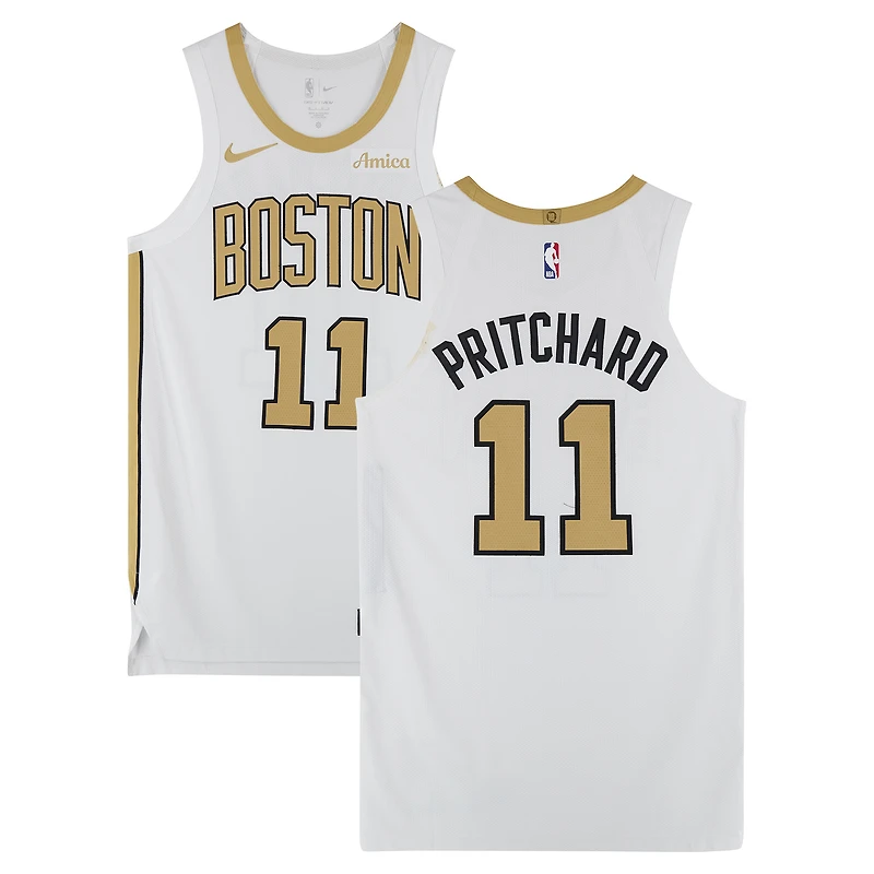 Payton Pritchard Boston Celtics Game-Used #11 White City Jersey vs. Philadelphia 76ers on March 1, 2026 - Size 46+4